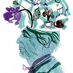 Äldre man i profil - en illustration | © Gothia Kompetens